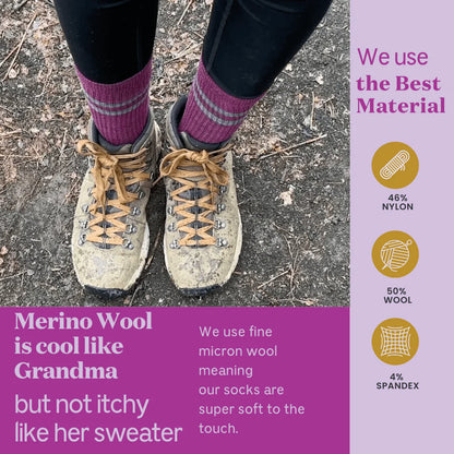 pink merino wool socks